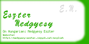 eszter medgyesy business card